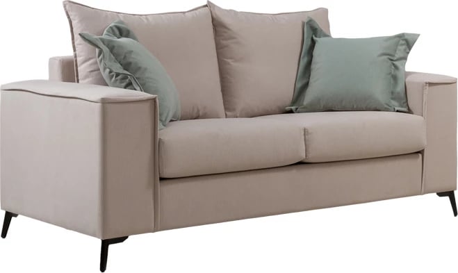 Set divanësh Verona 2 copë, krem, jastëkë ngjyrë mente