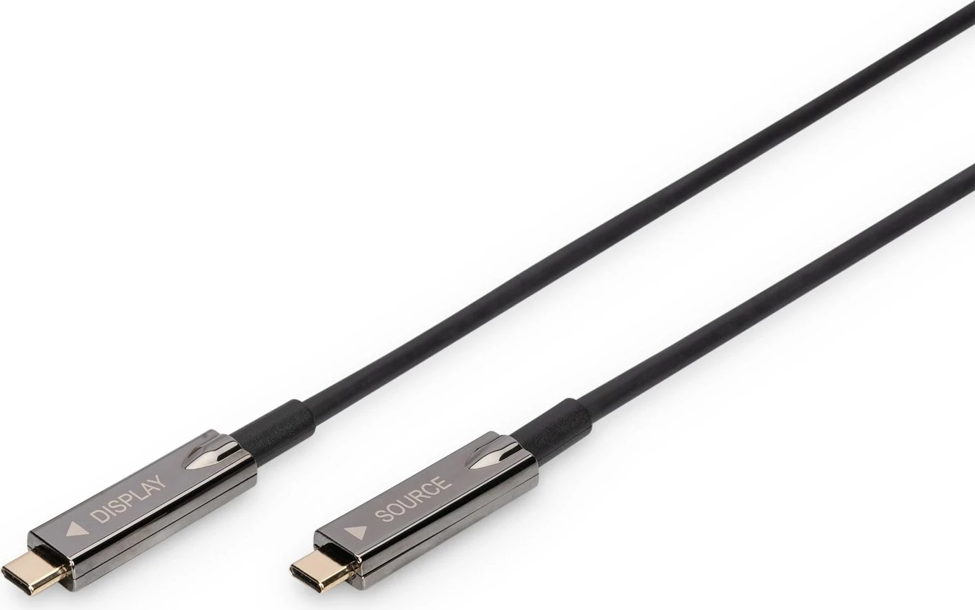 Kabllo USB C DIGITUS 7955970, 15m, 4K, e zezë