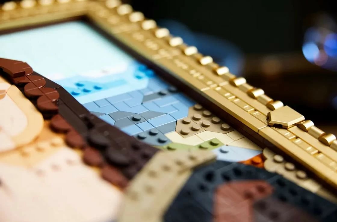 Set LEGO Art Mona Lisa 31213, 1503 pjesë, për të rritur, me kornizë të artë