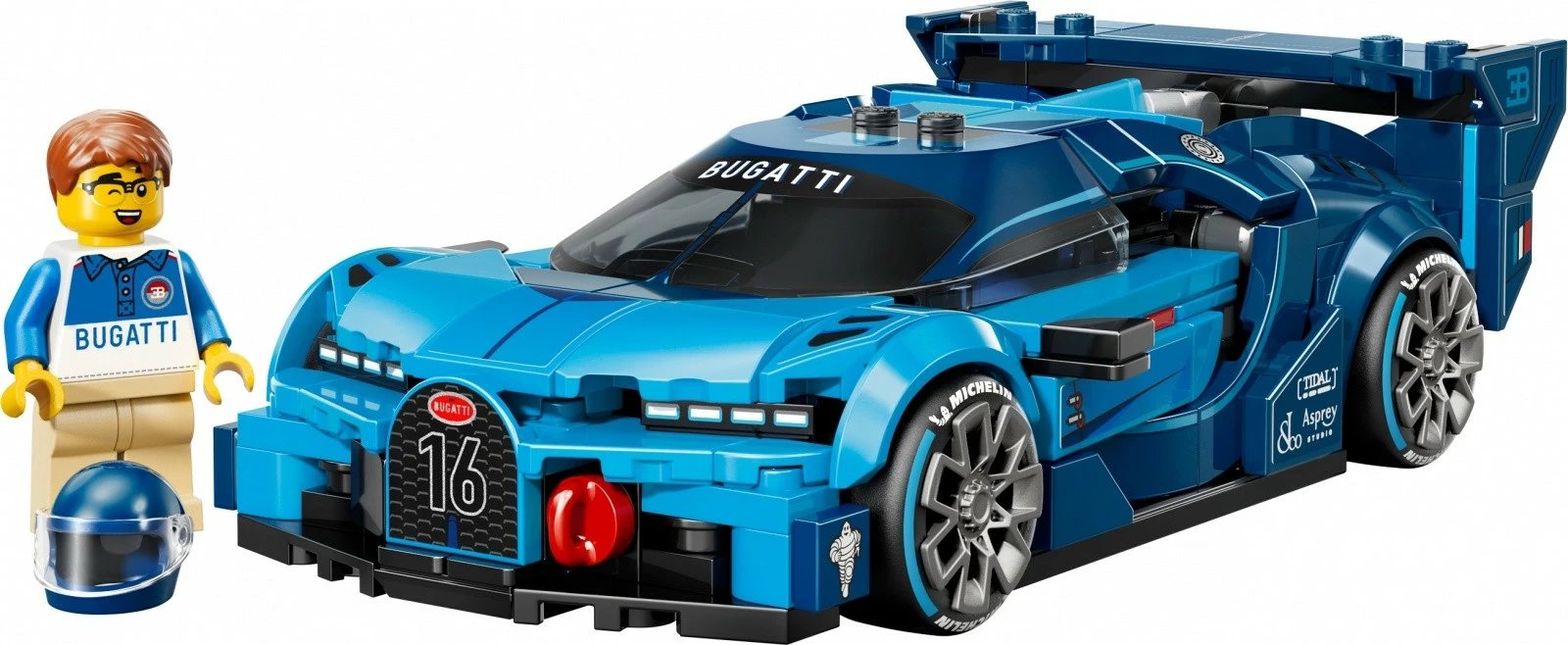 set konstruktues LEGO Speed Champions Bugatti Vision Gran Turismo 77253, 284 pjesë, për moshat 9+, blu