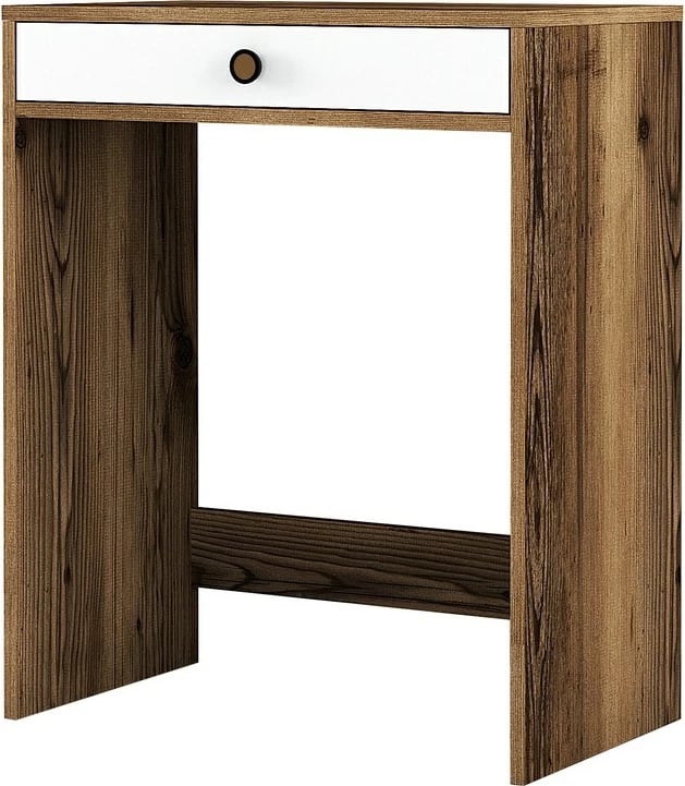 Tavolinë grimimi Skye Decor, Lizbon, ngjyrë arre dhe e bardhë