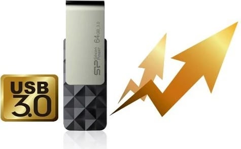 USB flash drive Silicon Power, 64 GB USB Type-A 3.0, e zezë