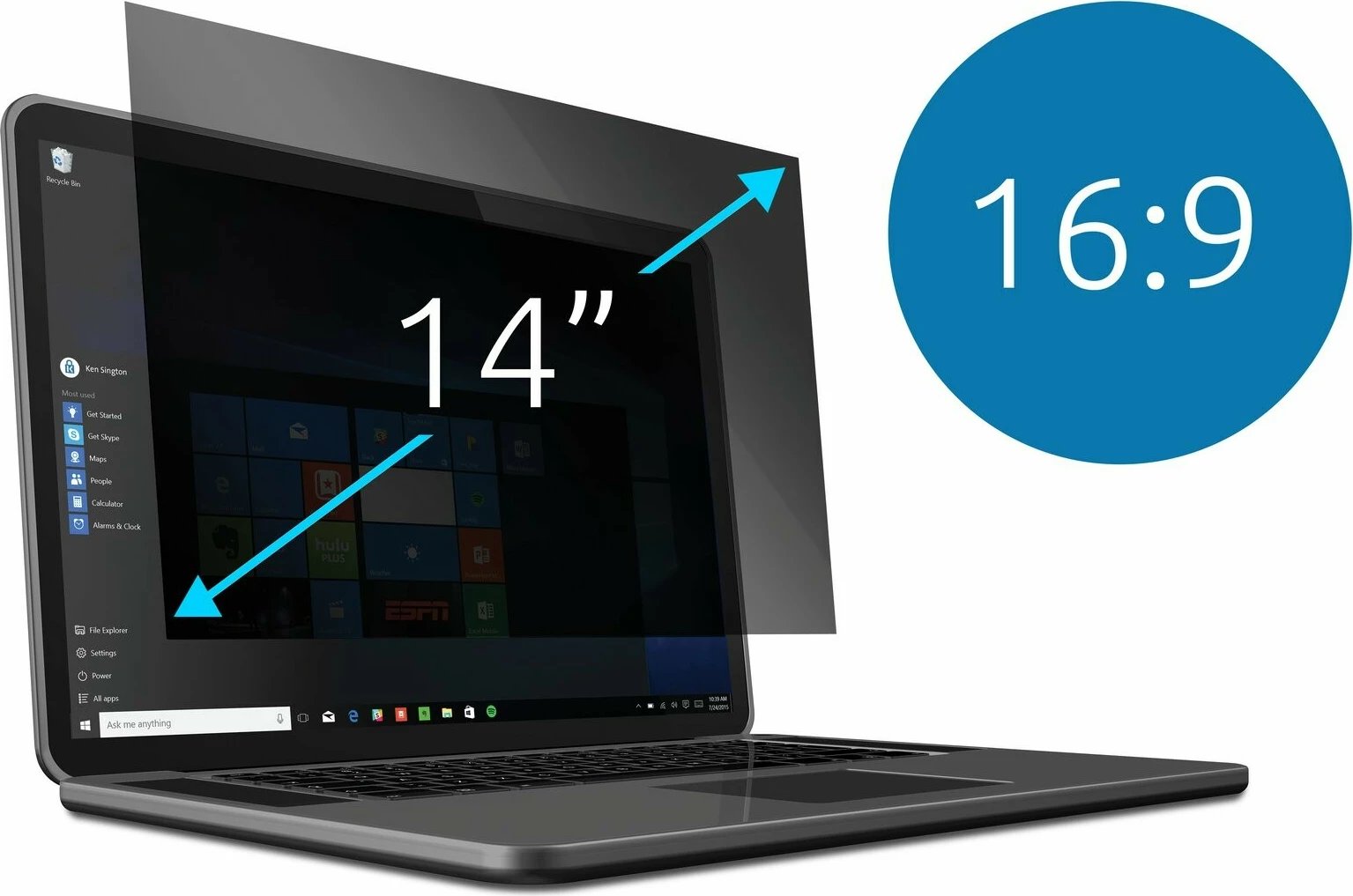 Filter privatësie Kensington për laptop 14", 16:9, i heqshëm, anti-blu, anti-refleks Filter privatësie Kensington për laptop 14", 16:9, i heqshëm, anti-blu, anti-refleks