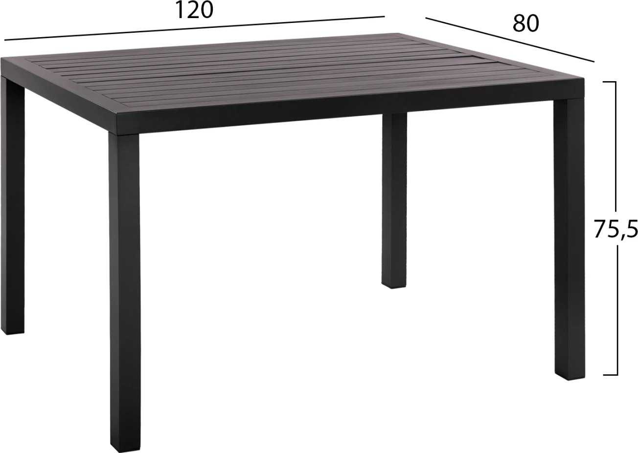 Tavolinë alumini 120x80 gri FH5570.02