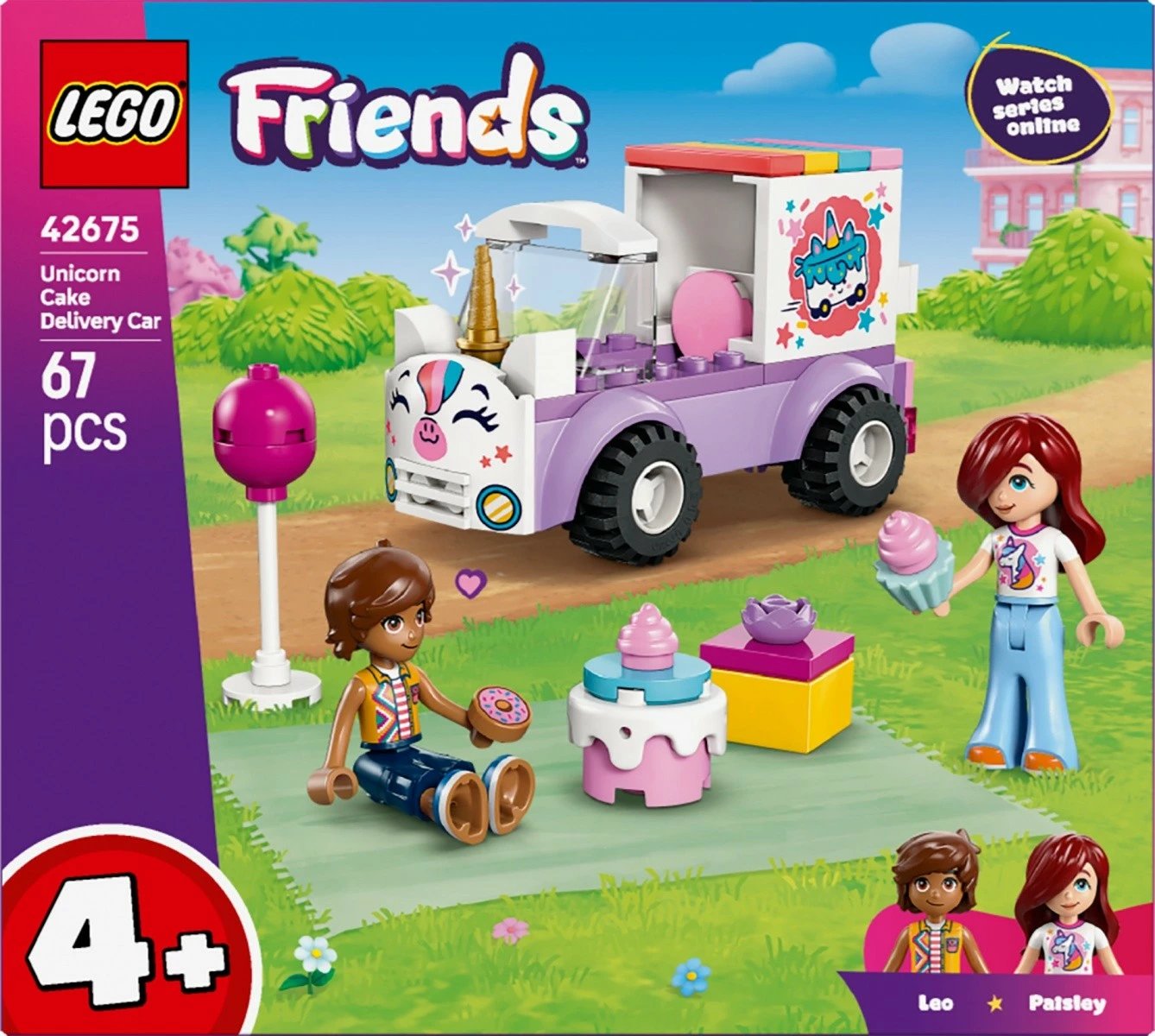 Set konstruktimi, LEGO Friends, 42675 Unicorn Cake Delivery, 67 copë, 4+, set i vogël