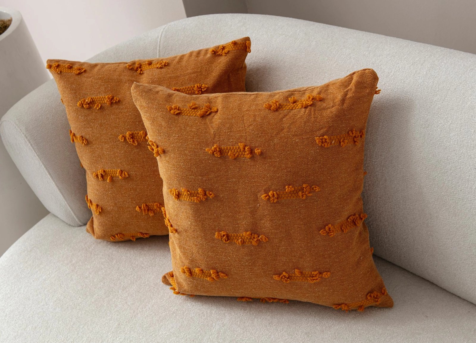 Set mbulesash jastëku (2 copë), Evila Originals, Tuffet, portokalli v7