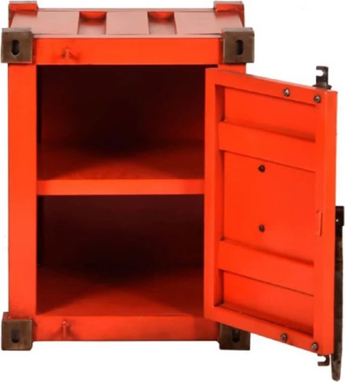 Tavolinë anësore tip kontejner, metal, 40x40x56cm