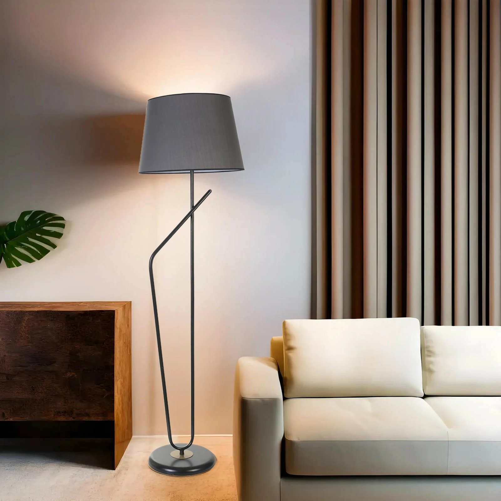 Llambë dyshemeje Opviq, 8824-1, gri e errët, kapak prej tekstili, 160cm Llambë dyshemeje Opviq, 8824-1, gri e errët, kapak prej tekstili, 160cm