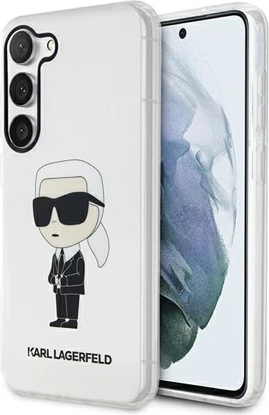 Mbështjellës Karl Lagerfeld Ikonik Karl për Samsung Galaxy S23+ S916, transparent