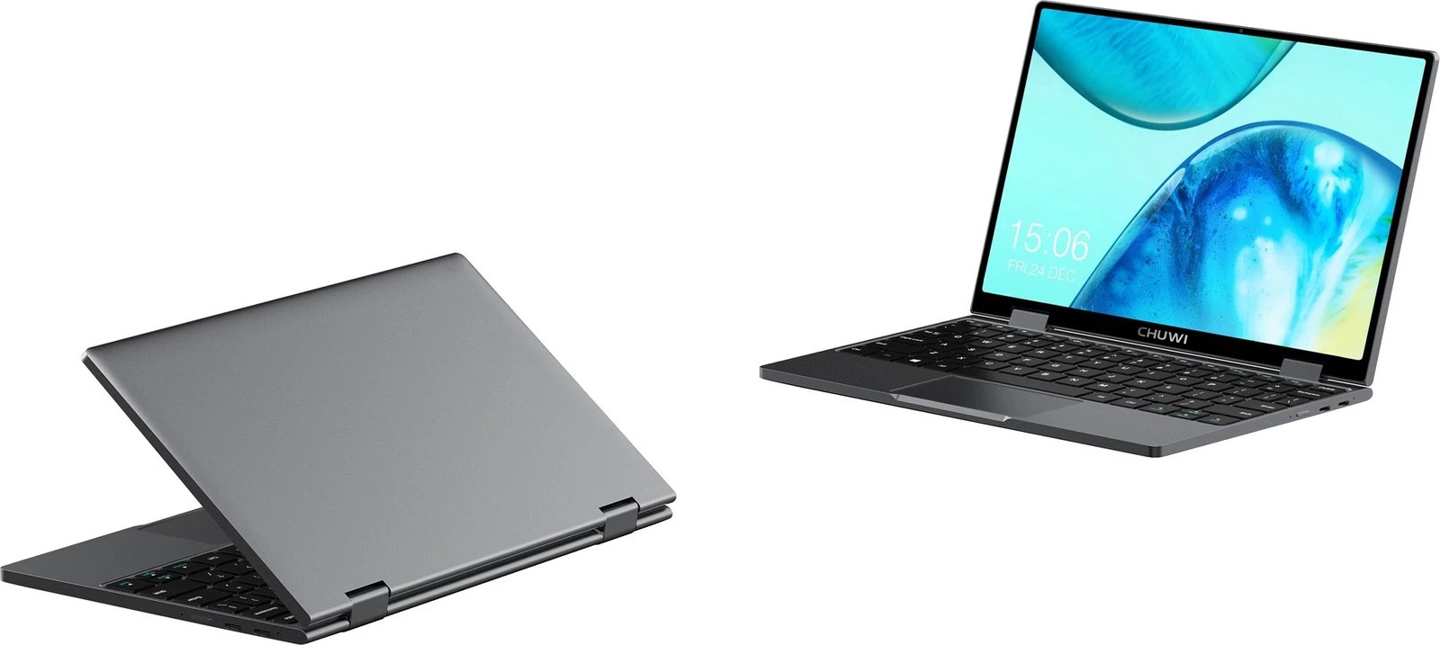Laptop CHUWI MiniBook-X-2023-K2-SR, 10.51" TouchScreen, 12 GB RAM, 512 GB SSD, Silver