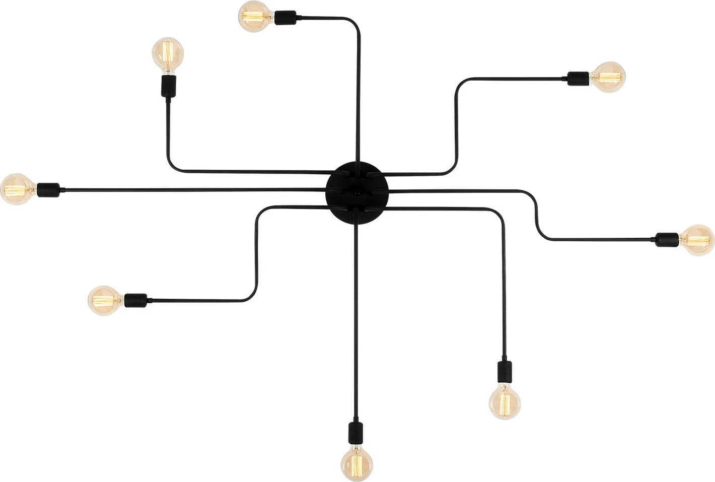 Llambë tavani industriale Opviq, Truva - N-697, ngjyrë e zezë, 190x15cm