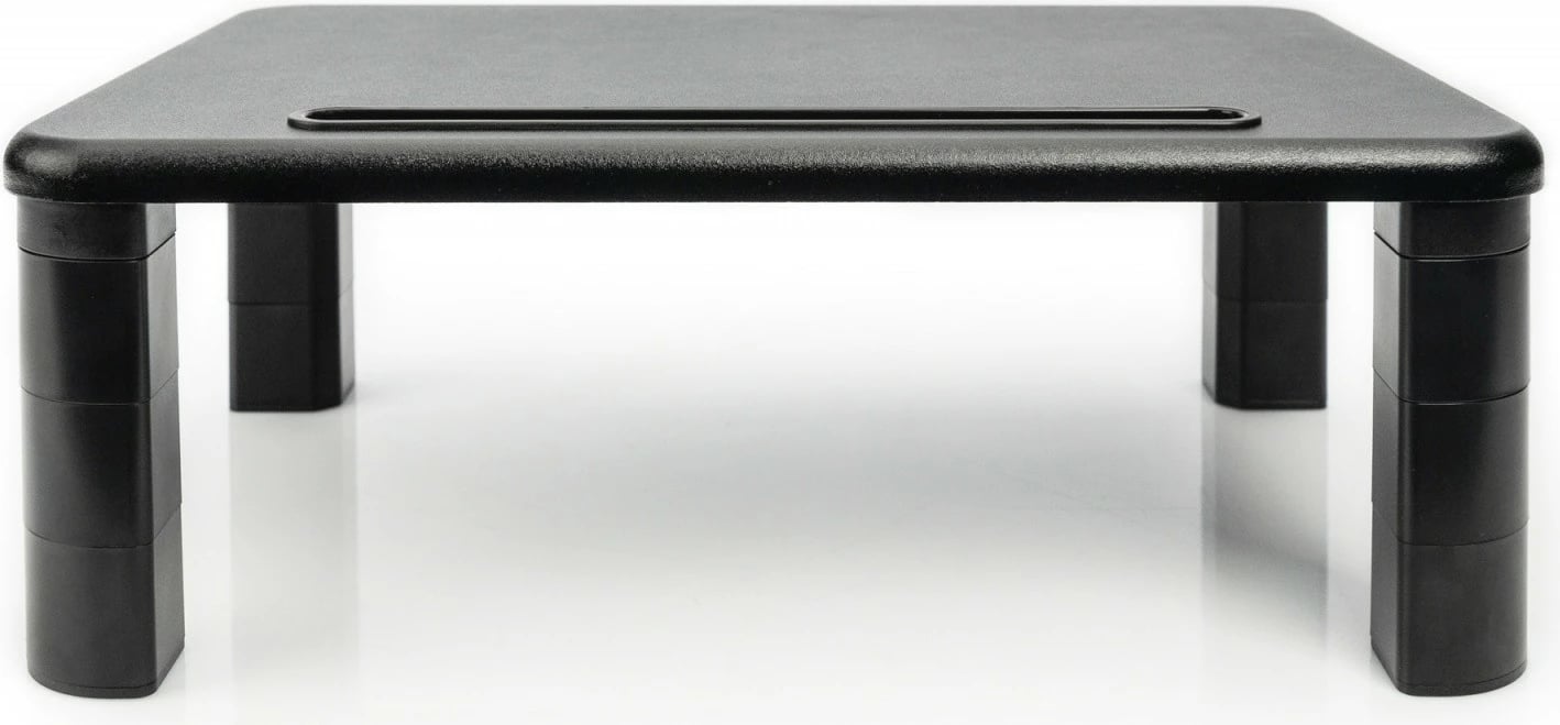 Mbajtëse monitori e rregullueshme Digitus DA-90458, me sipërfaqe druri, e zezë