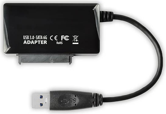 Adapter USB 3.0 në SATA AXAGON ADSA-FP3 FASTport3, për HDD/SSD 2.5", 3.5", 5.25", i zi, me furnizues rryme