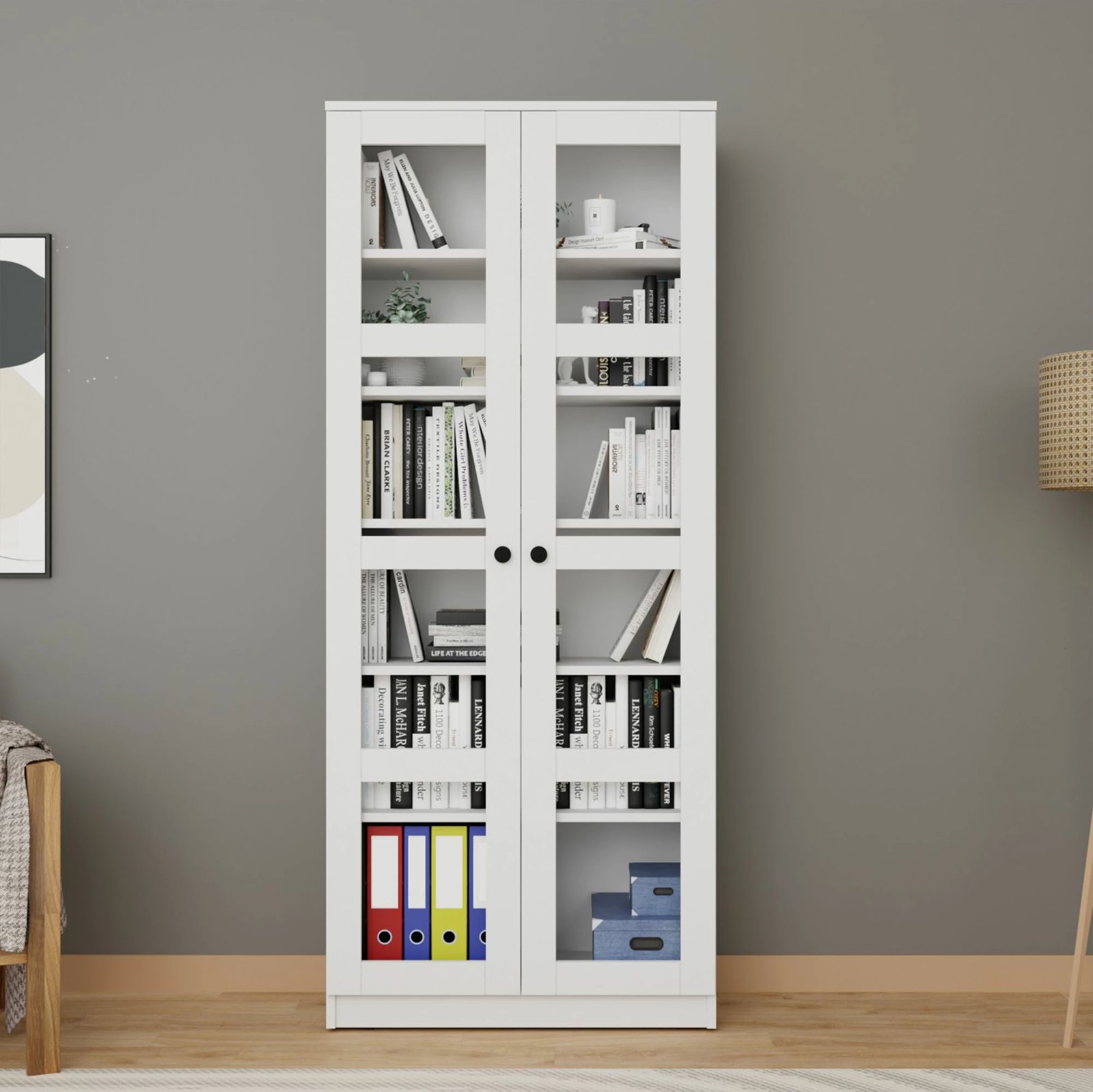 Dollap multifunksional, ngjyrë e bardhë, Skye Decor, Lucas Glass 1600-68