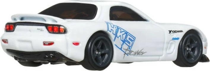 Makina lodër Hot Wheels Mazda RX-7 FD, Fast & Furious, 1:64, e bardhë