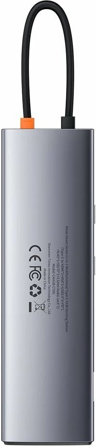 Kasë Baseus Metal Gleam 11in1, USB Type-C HUB, CAHUB-CT0G, Gri