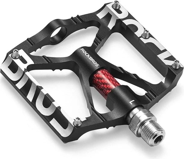 Set pedale biçiklete Rockbros 37213071001, alumini, e zezë, 2 copë
