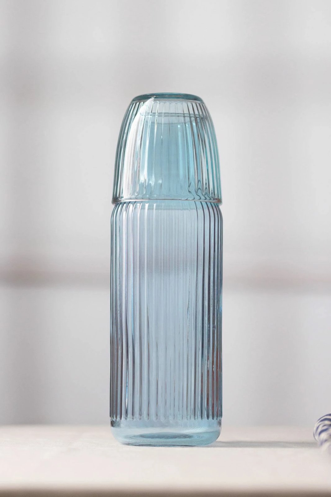 Set shishe qelqi me gotë, ngjyrë kaltër, Hermia Concept, 2 copë