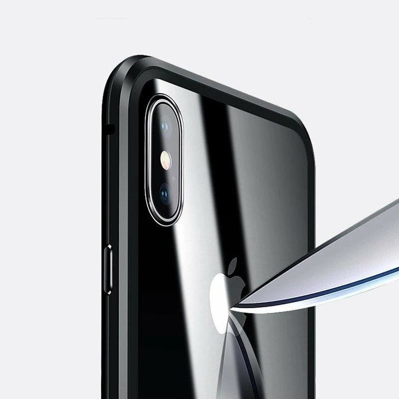 Mbështjellës Wozinsky Full Magnetic Case për Vivo X60, xham i integruar, i zi-transparent