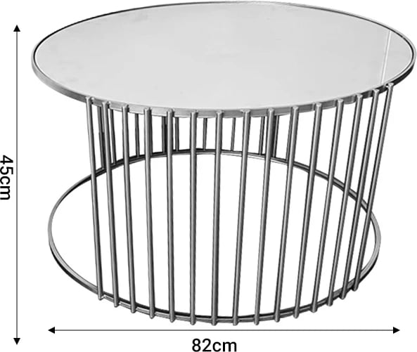 Set tavolinash kafeje Boron Inart, metalik, ngjyrë ari, 2 copë