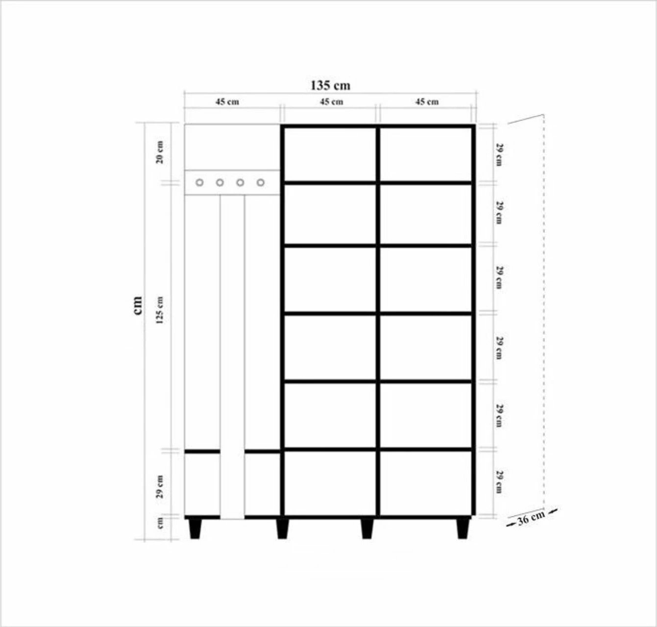 Stendë korridori Garmanto, ngjyrë lisi sonoma, 135-729