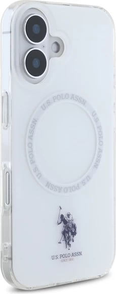 Mbështjellës U.S. Polo Assn. IML Ring MagSafe për iPhone 16, Bardhë Mbështjellës U.S. Polo Assn. IML Ring MagSafe për iPhone 16, Bardhë