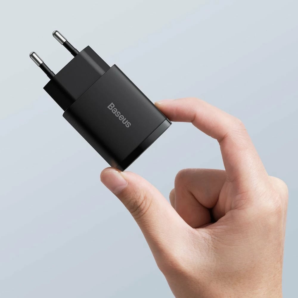 Karikues muri Baseus Compact, 20W, 2 porta USB-A/USB-C, i zi
