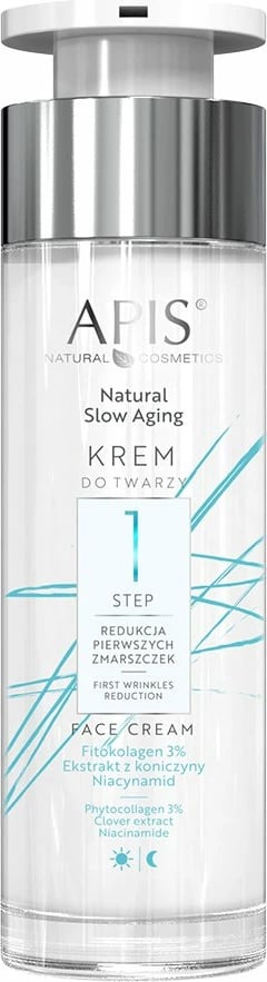 Krem fytyre për femra APIS Natural Slow Aging Step 1 Reduction of First Wrinkles, 50ml