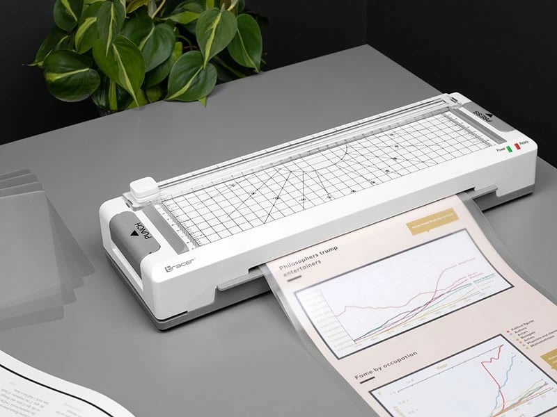 Laminator Tracer TRL-7 All-in-One WH, A4, i bardhë/gri
