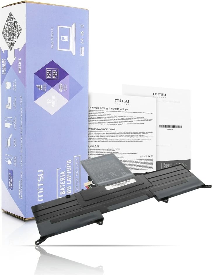 Bateri laptop Mitsu BC/AC-S3 për Acer Aspire S3, 3280 mAh, 11.1V, e zezë