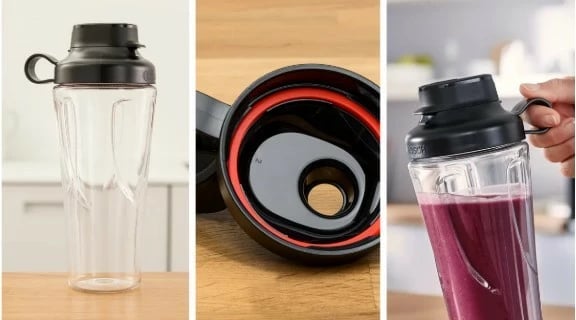 Blender tavoline mini, Bosch, MMB2111S, 0.6 L, 450 W, shishe ToGo, e zezë/argjendtë