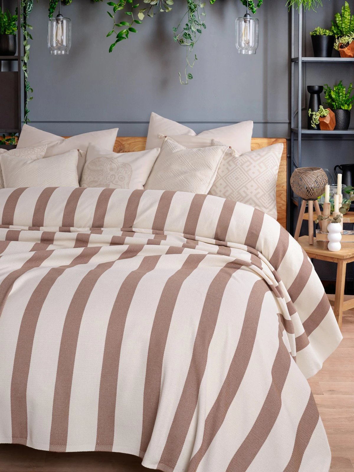 Batanije Double Pique, ngjyrë camel, Porto, L'essentiel, 200x230cm