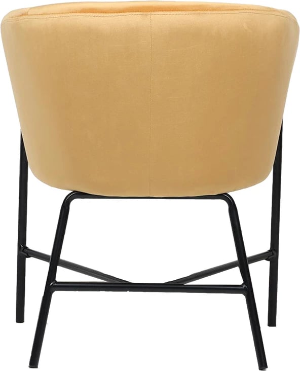 Fotelja Julia kadife e verdhë 61x57x74cm