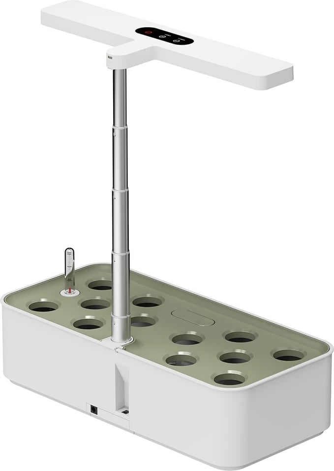 Vazo e mençur GreenBlue GB133 për rritje bimesh, 4L, 12 vende, LED, e bardhë