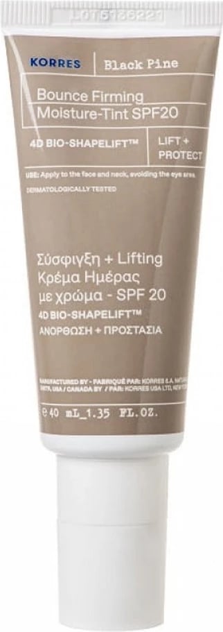 Krem fytyre me ngjyrë për femra Korres Black Pine Bounce Firming Moisture-Tint SPF20, 40ml
