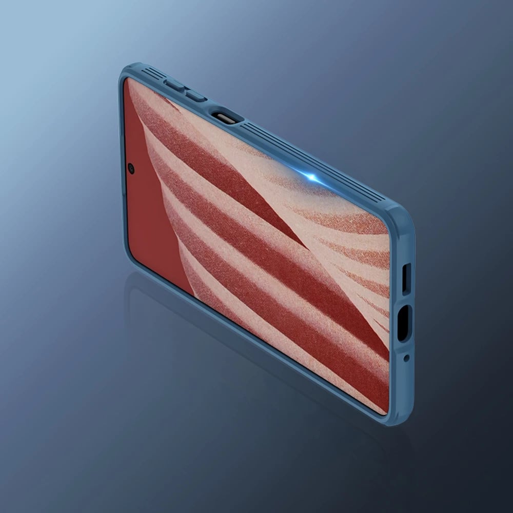 Mbështjellës Nillkin CamShield Pro për Samsung Galaxy A73, me kapak kamere, Kaltër