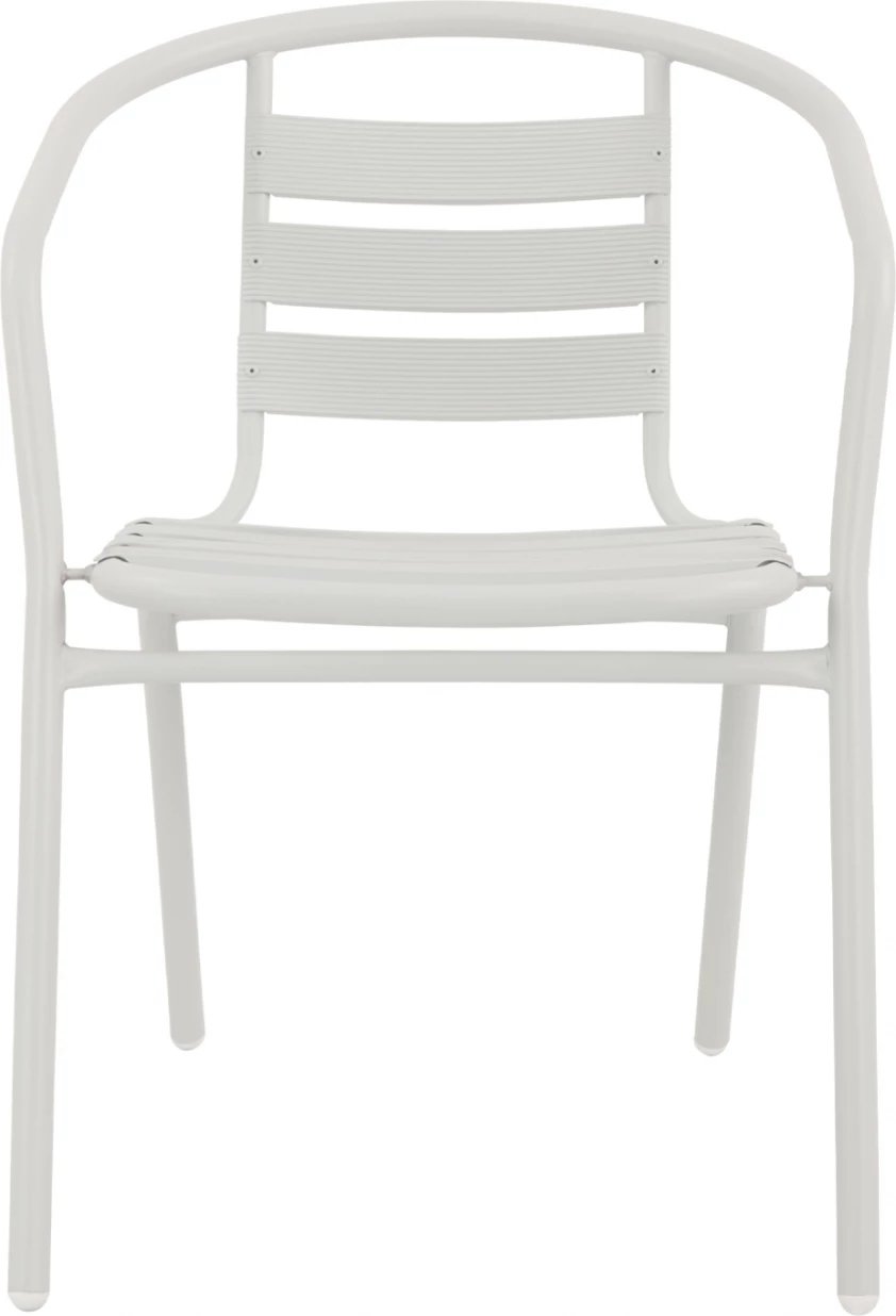 Karrige Laura Metalike e Bardhë me feta alumini FH5037.02 54x59x73cm