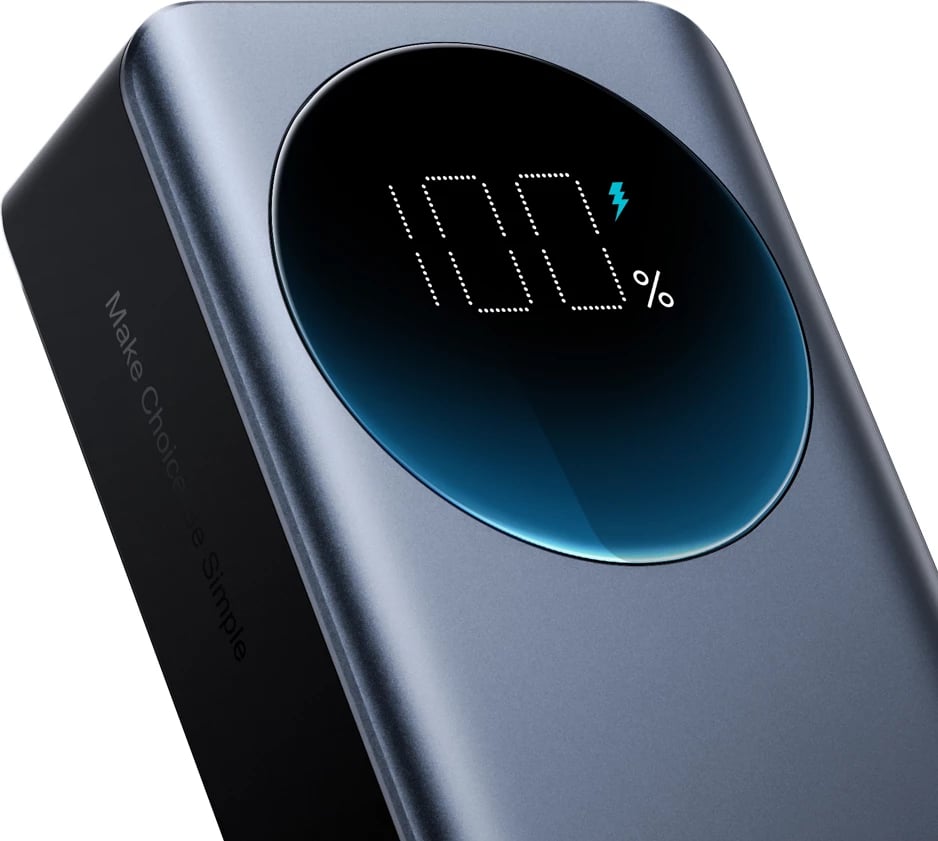 Power bank Joyroom JR-PBF05, 30000mAh, 65W, me ekran dixhital, e zezë