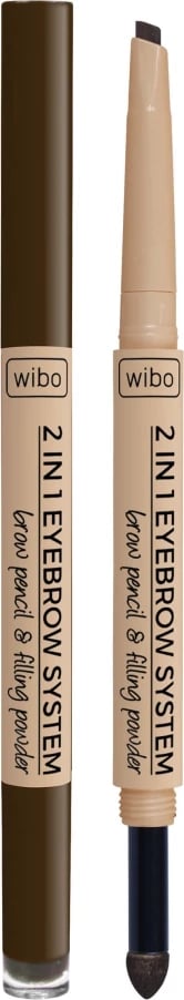 Laps për vetulla Wibo 2in1 Eyebrow System Pencil and Sponge, nr. 3, 1 copë