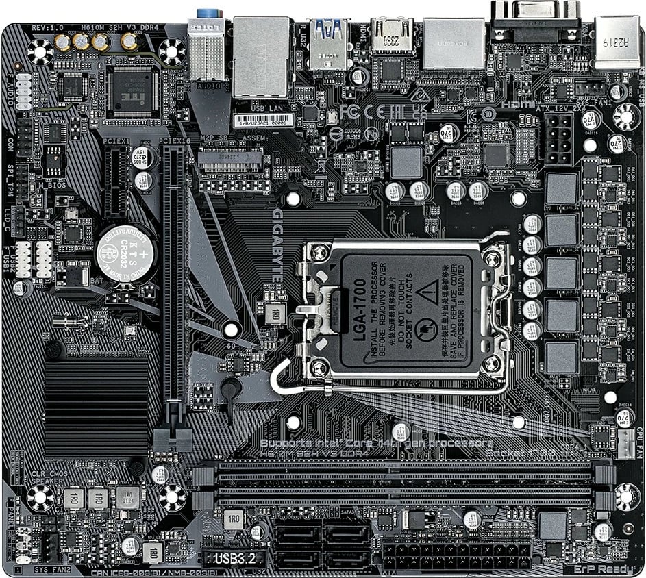 Pllakë amë Gigabyte H610M S2H V3 DDR4, Socket LGA1700, micro ATX