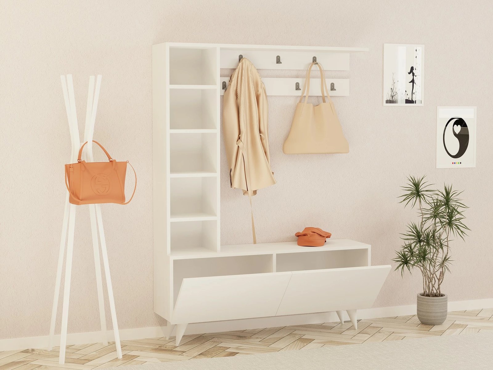 Stendë korridori Hanah Home, Bahar, e bardhë