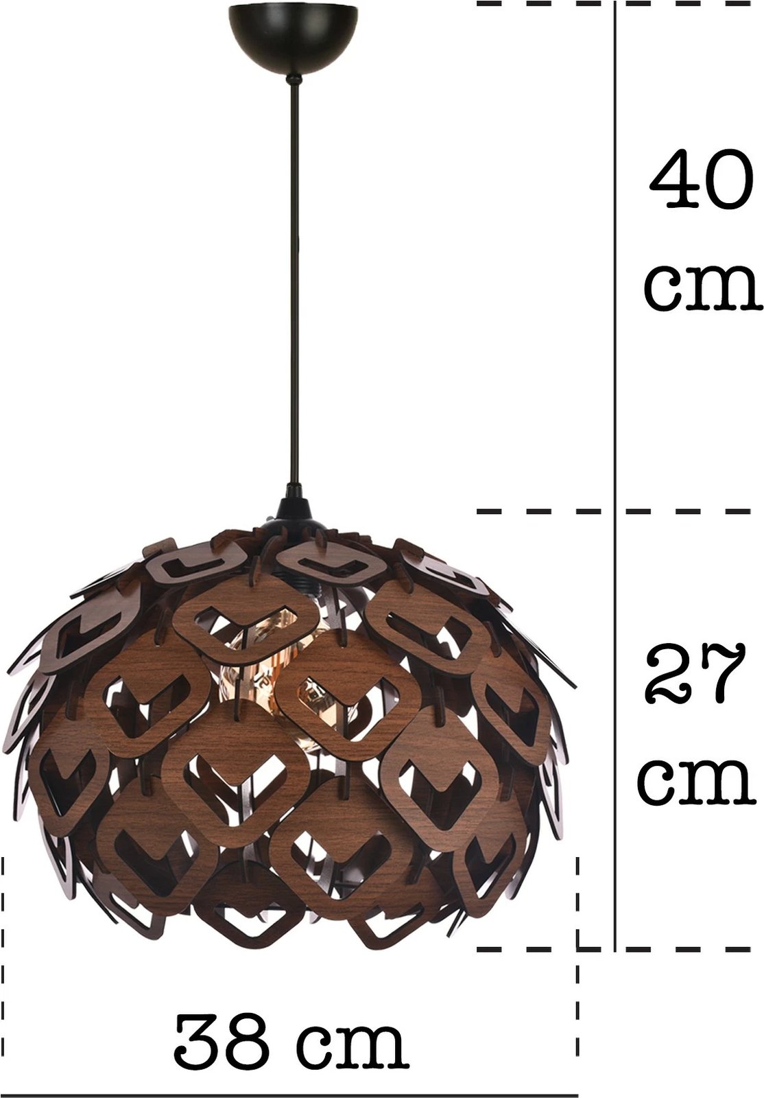 Llambë tavani Opviq, ngjyrë arre, UAV008
