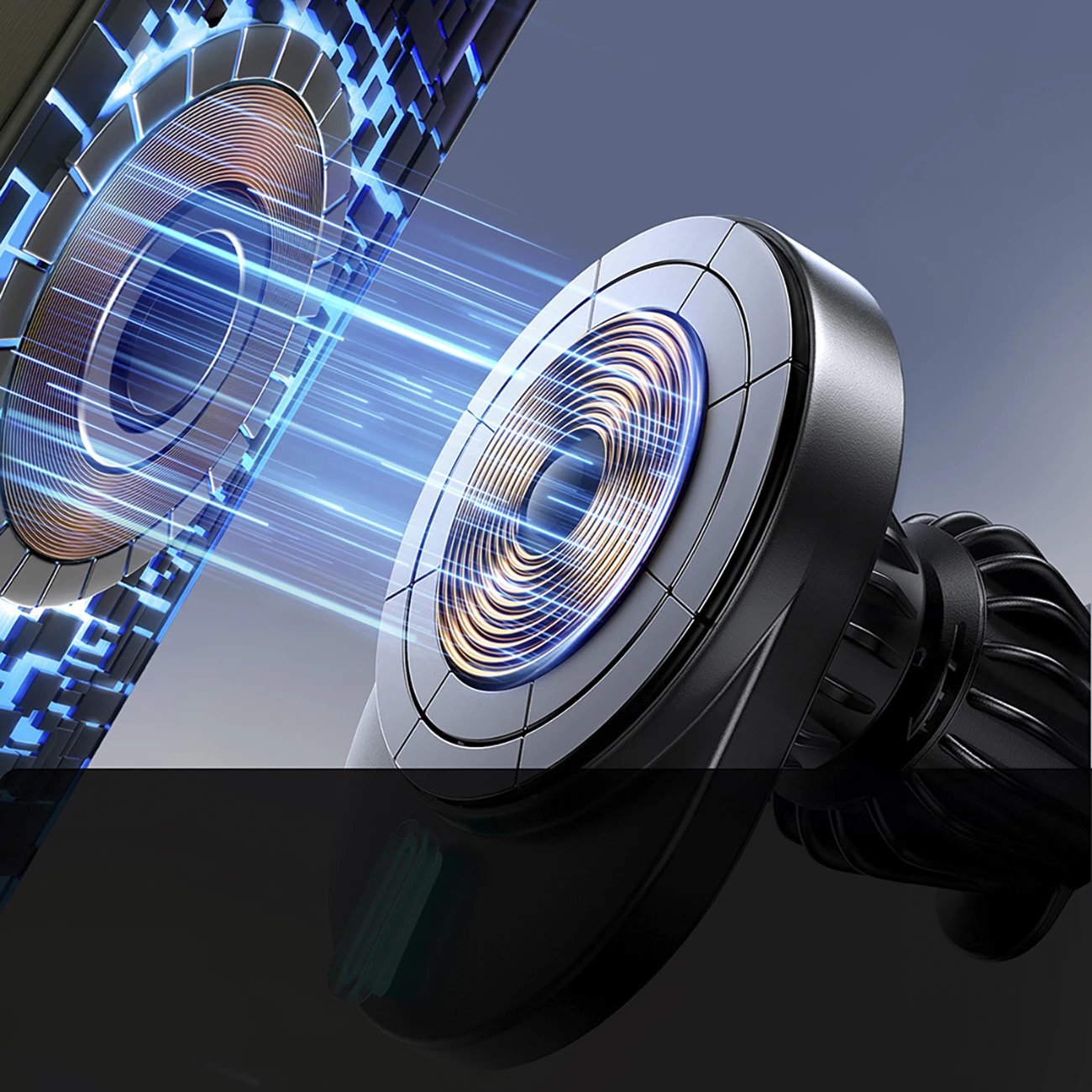 Mbajtës magnetik me karikues wireless Joyroom JR-ZS409 për veturë, 15W, i zi