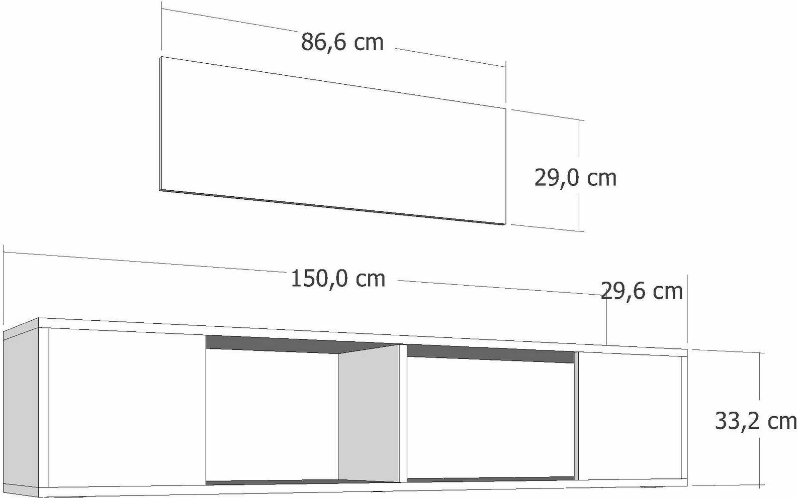 Komodë TV Skye Decor, anthracite, Kodaks L2