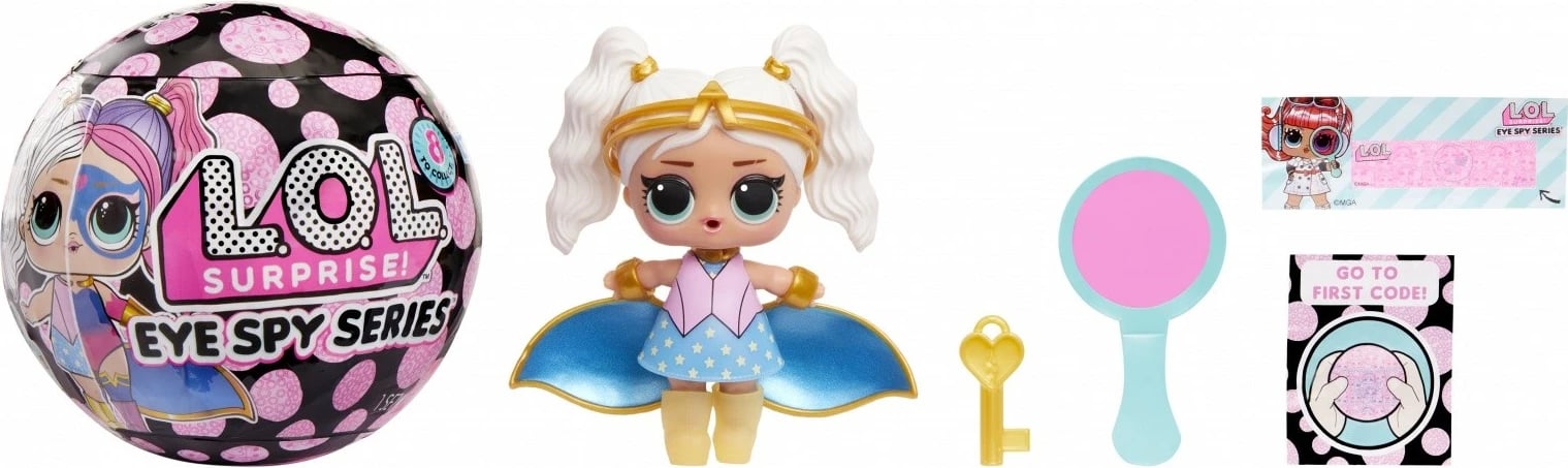 Lodër surprizë L.O.L. Surprise Eye Spy Mix Doll, MGA, 542629-EUC, plastikë, për vajza, ngjyra të ndryshme Lodër surprizë L.O.L. Surprise Eye Spy Mix Doll, MGA, 542629-EUC, plastikë, për vajza, ngjyra të ndryshme