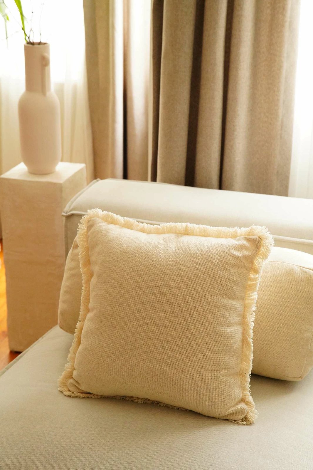 Jastëk mbulesë, ngjyrë bezhë, Evila Originals, KET005, 43x43cm