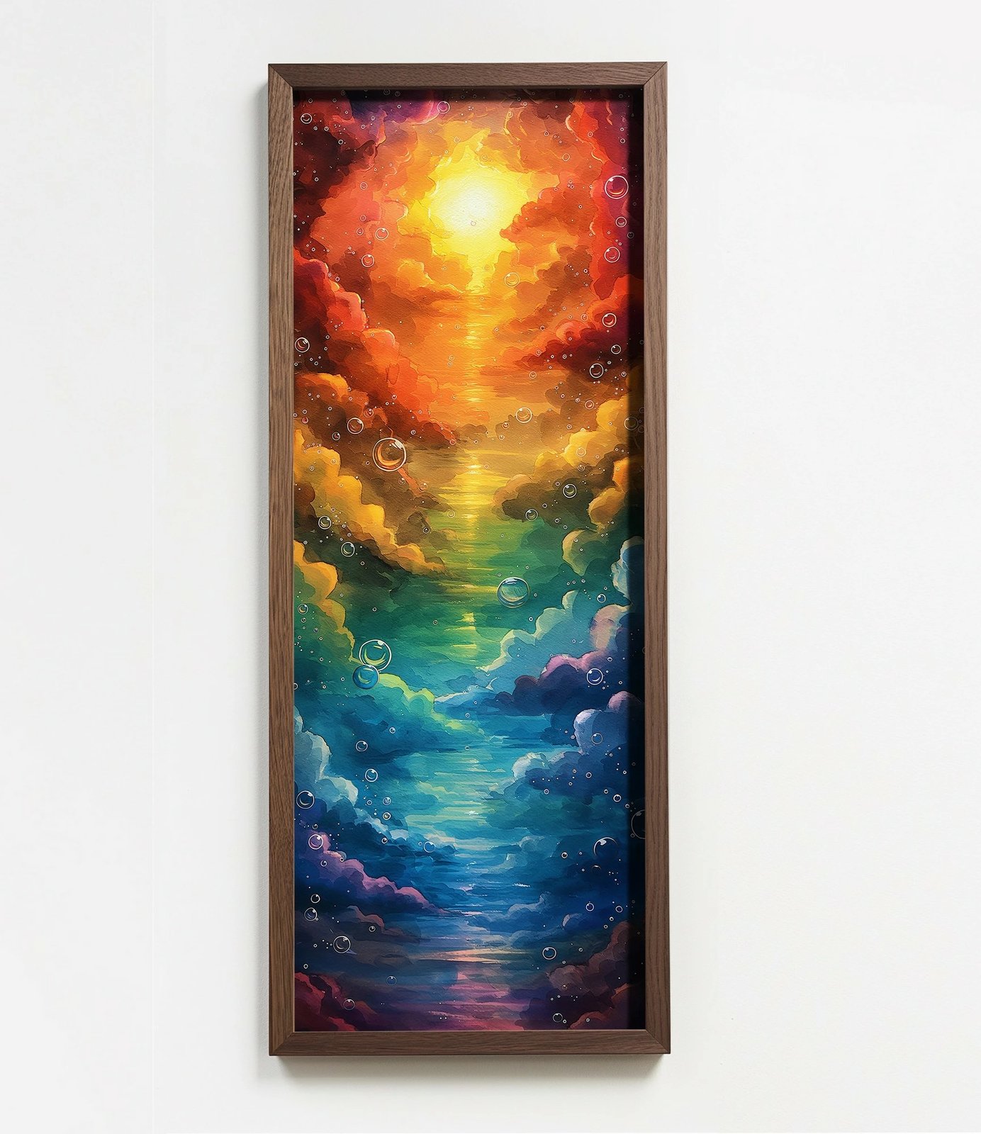 Pikturë dekorative me kornizë MDF, shumëngjyrëshe, Wallity LONG029-S/120-40, 40x120cm