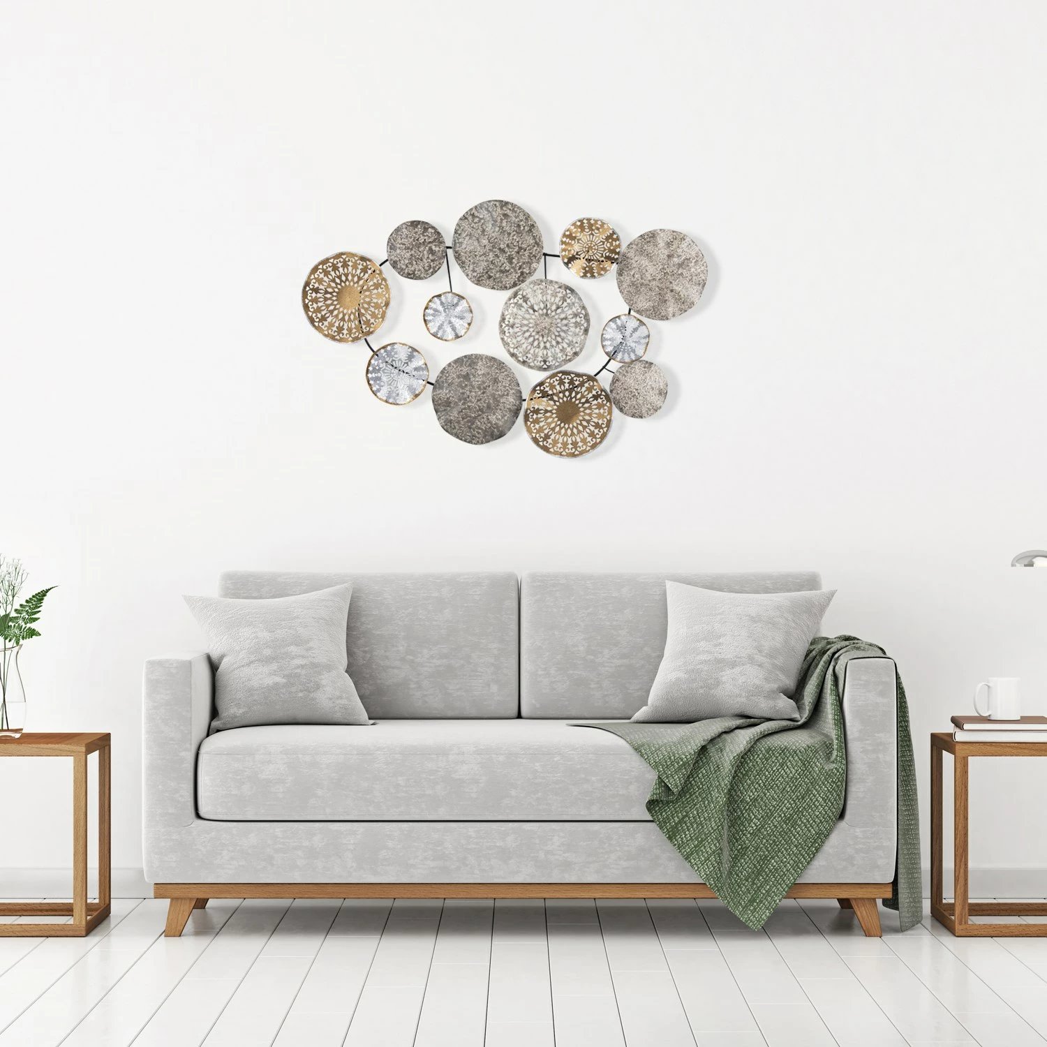 Aksesor dekorativ metalik për mur Wallity, Saye 5, shumëngjyrësh