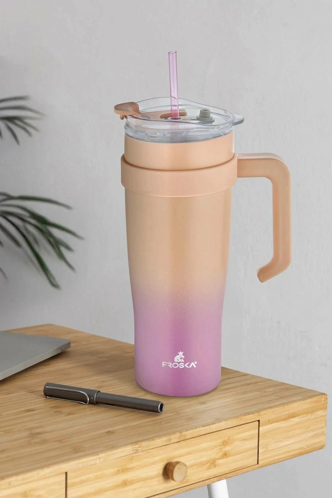 Termus çelik, ngjyrë vjollcë dhe rozë, Hermia Concept, MCH0011177, 8x27cm