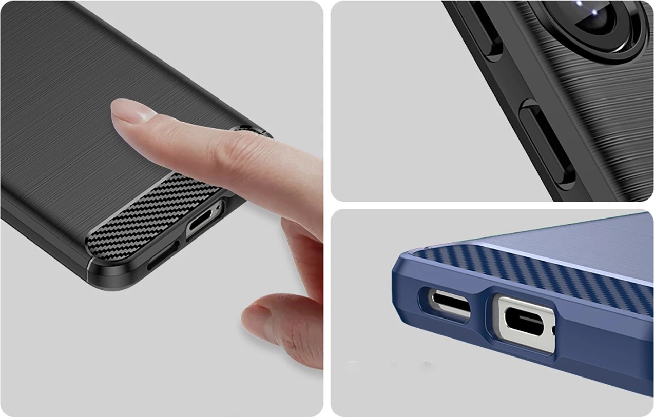 Mbështjellës Hurtel Carbon Case për iPhone 16e, silikon, i zi Mbështjellës Hurtel Carbon Case për iPhone 16e, silikon, i zi